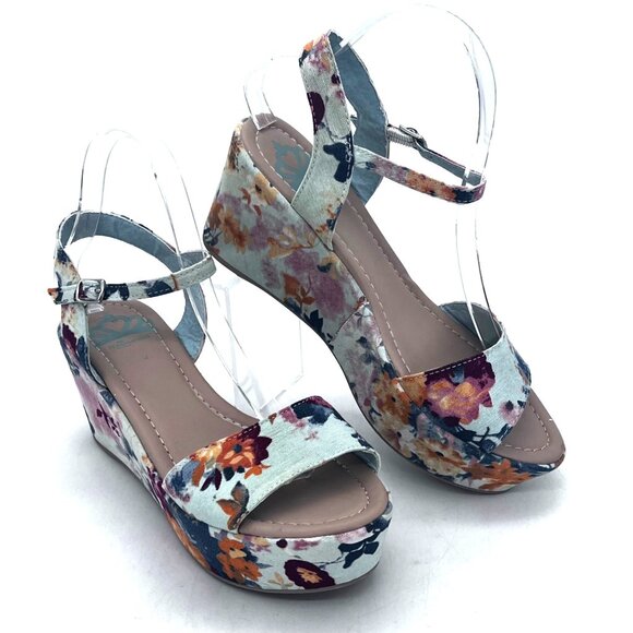 Fergalicious Shoes - Fergalicious By Fergie Floral Wedge Platform Sandals Sheila Womens Shoes Size 8M